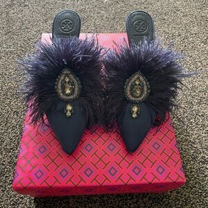 Tory Burch Feather Heel Mules